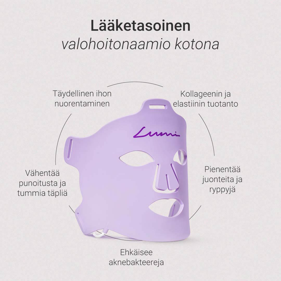 Lumi-valohoitonaamio