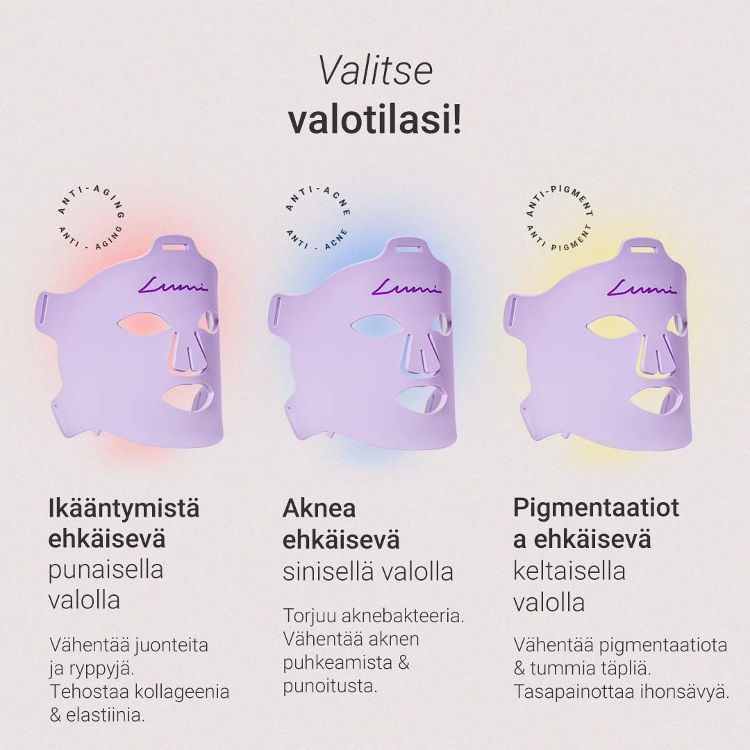 Lumi-valohoitonaamio